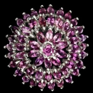 Genuine Raspberry Rhodolite Garnet Ring. W5